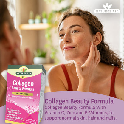 Natures Aid Collagen With Vitamin c Zinc & B-Vitamin 90 Vegetable capsules