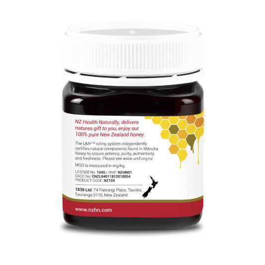 NZ Health UMF 10+ Manuka Honey Immunity, Digestion & Natural Wellness Boost – 250g NZ Health