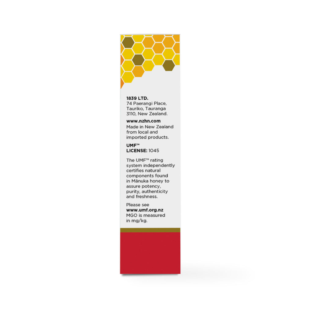 NZ Health UMF 10+ Manuka Honey Lozenges Lemon Soothing Relief with Propolis Menthol & Peppermint Oil - 12s