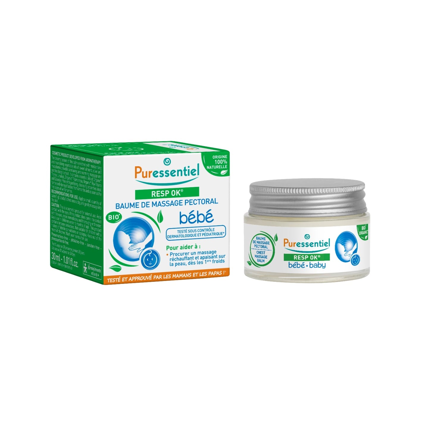 Puressentiel Respiratory RESP OK Pectoral Massage Balm Baby 30ml Puressentiel