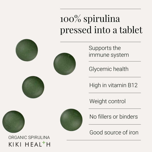KIKI Health Organic Spirulina - 200 Tablets KIKI Health