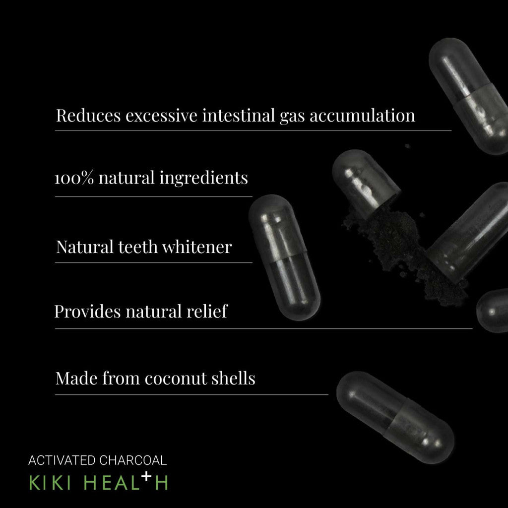 KIKI Health Activated Charcoal - 50 Capsules KIKI Health