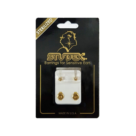 Studex Gold Plated Regular Tiffany April Crystal