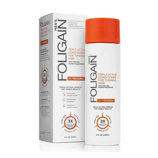 Foligain Triple Action Conditioner for Thinning Hair for Men with 2% Trioxidil 236 ml FOLIGAIN