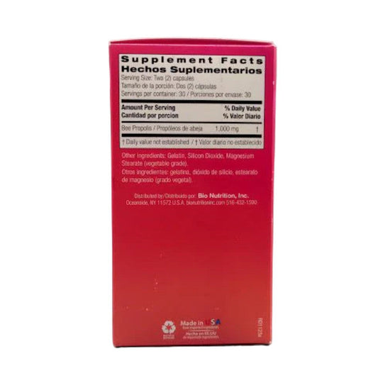 Bio Nutrition Bee Propolis 1000 mg 60 Capsules Bio Nutrition
