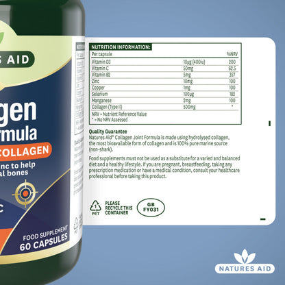 Natures Aid Collagen Joint Formula 60's Capsules