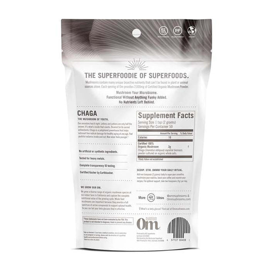 Om Chaga Organic Mushroom Powder 100g OM