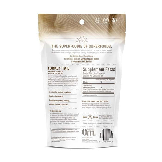 Om Turkey Tail Organic Mushroom Powder 100g OM