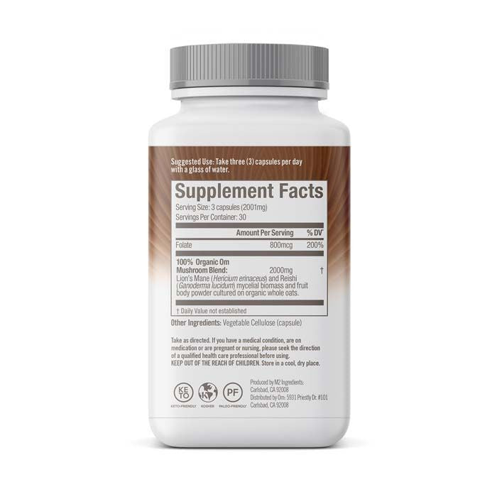 Om Brain Fuel Mushroom Superfood 90 Vegetable capsules OM