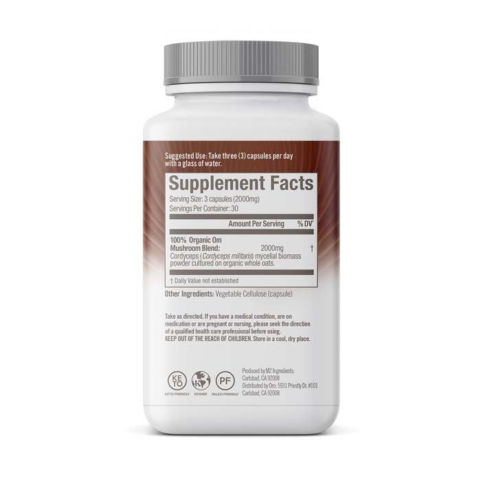 Om Cordyceps Mushroom Superfood 90 Vegetable capsules OM