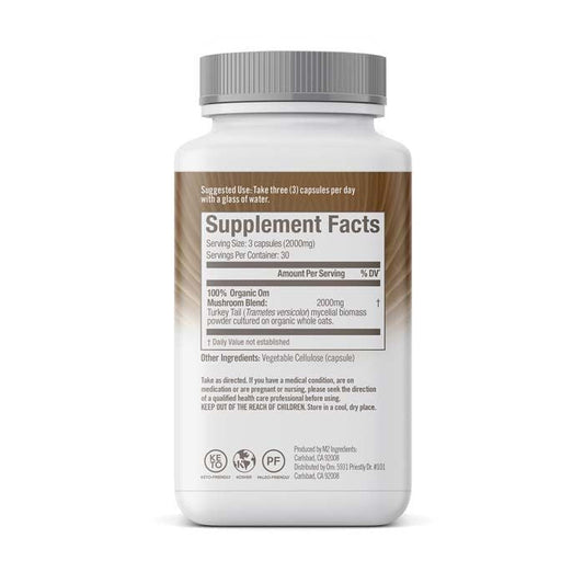 Om Turkey Tail Mushroom Superfood 90 Vegetable Capsules OM