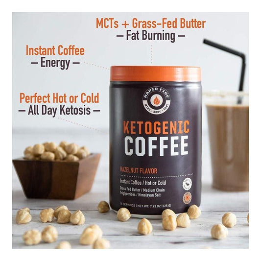 Rapidfire Ketogenic Coffee Hazelnut 225 g 15 Servings Rapidfire