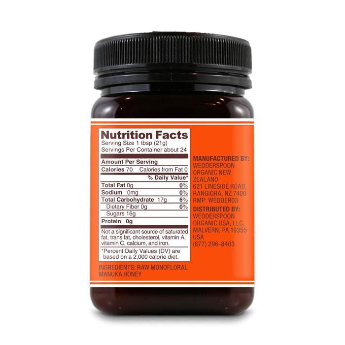 Wedderspoon Raw Monofloral Manuka Honey KF 16  - 500 g Wedderspoon
