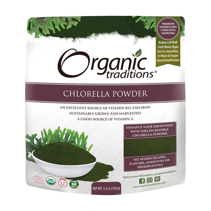Organic Traditions Chlorella Powder 150g Organic Traditions
