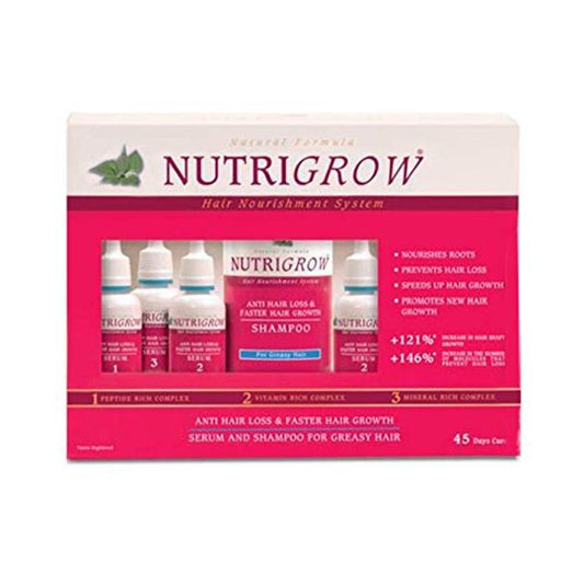 Nutrigrow Anti Hair Loss & Fast Hair Growth Shampoo + Serum-Gresyhair 300 + 180 ml Nutrigrow