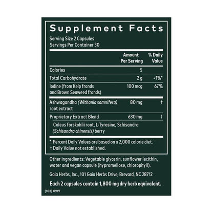 Gaia Herbs Thyroid Support - 60 Capsules Gaia Herbs