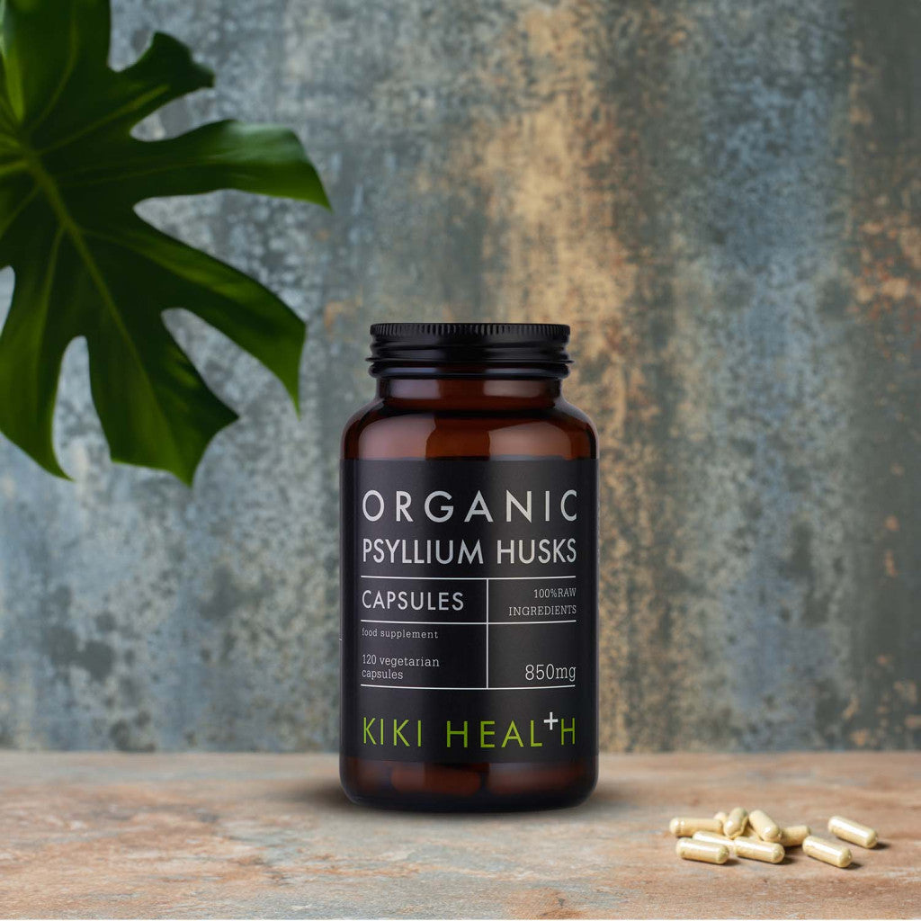 KIKI Health Organic Psyllium Husks Vegetarian - 120 Capsules KIKI Health