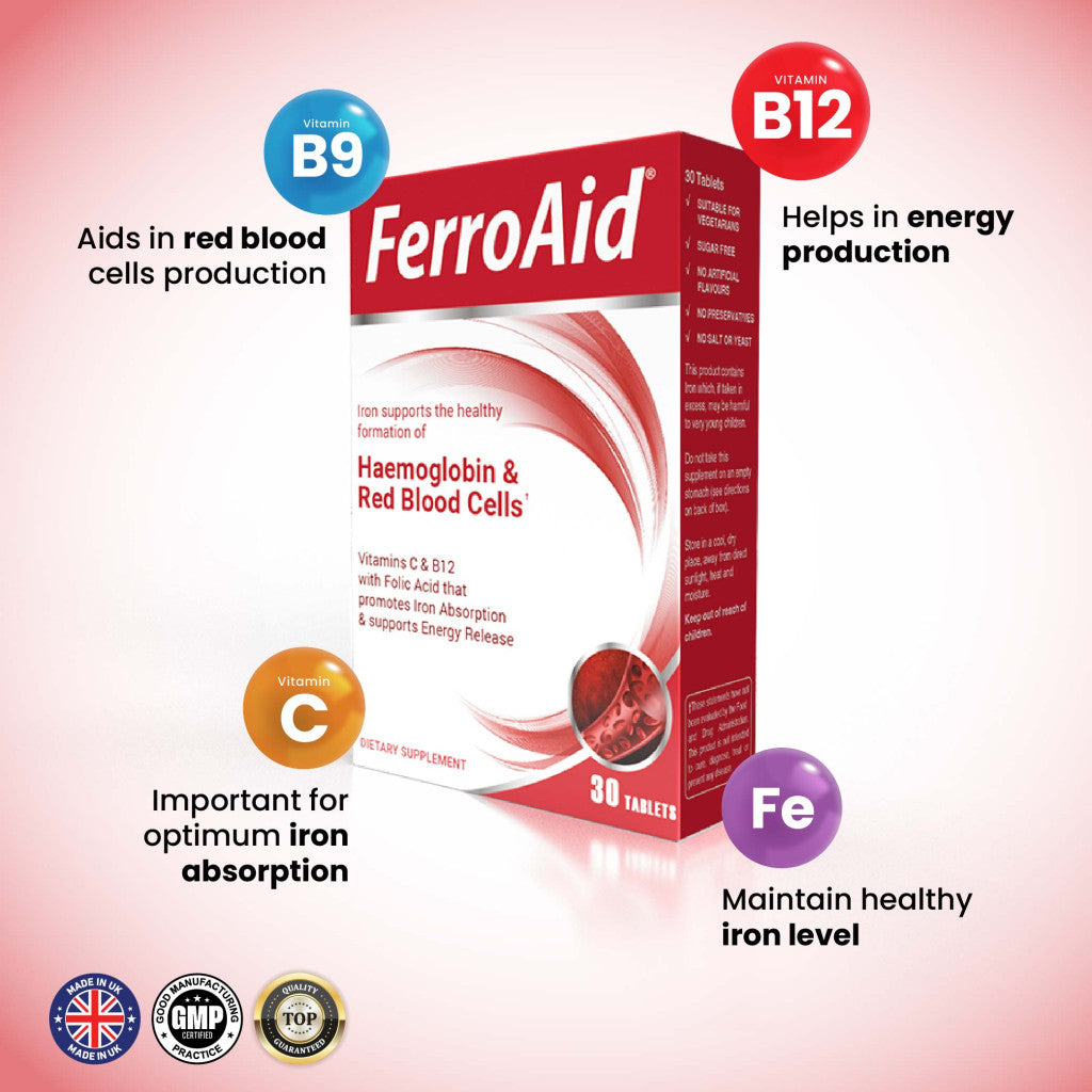 Vital Healthcare Ferroaid Iron Support - 30 Tabs Vital Healthcare