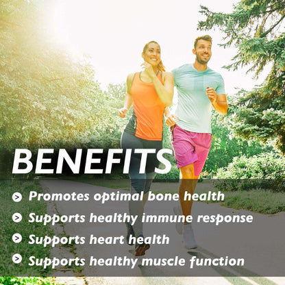 Organic Earth Vitamin D3 + K2 , Supports Bone & Immune Health - 60 Capsules