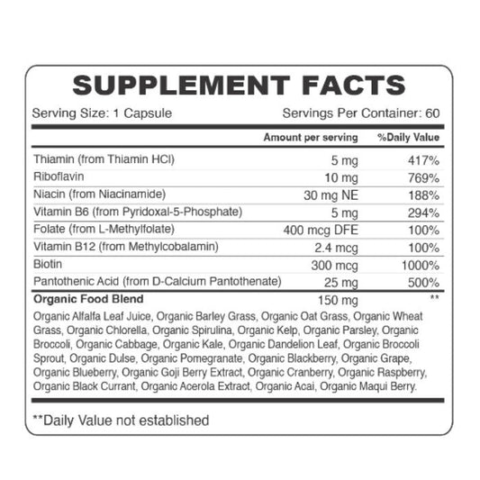 Organic Earth B- Complex 60 Capsules