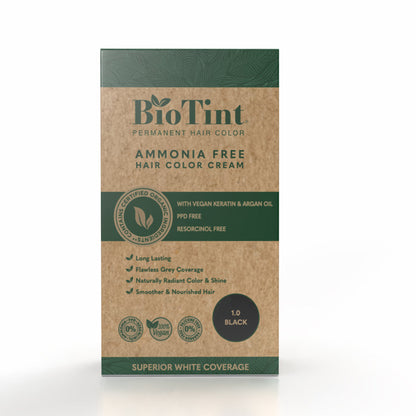 BioTint Permanent Hair Color - 1.0 Black BioTint