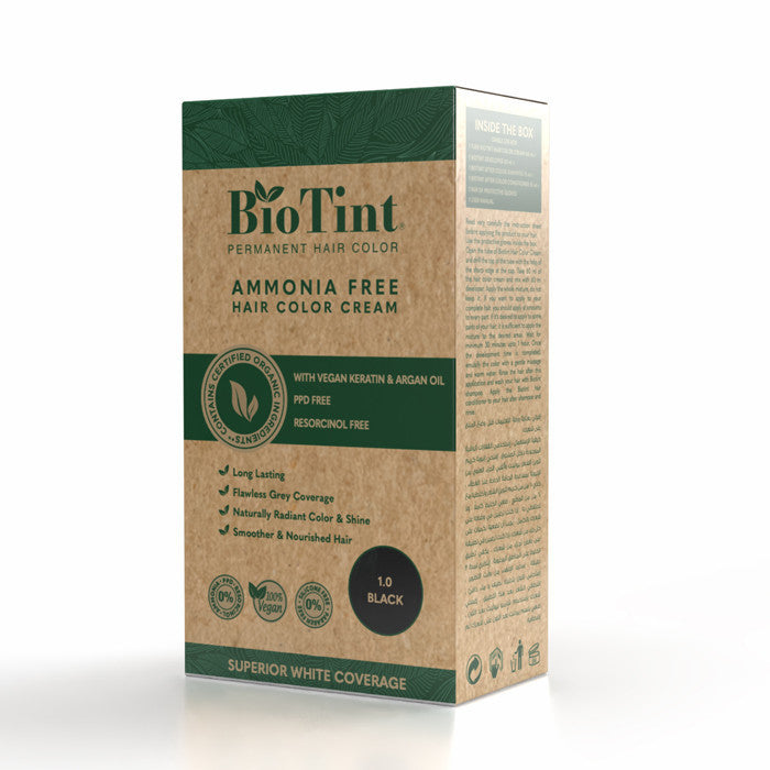 BioTint Permanent Hair Color - 1.0 Black BioTint