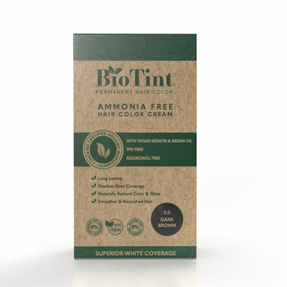 BioTint Permanent Hair Color - 3.0 Dark Brown BioTint