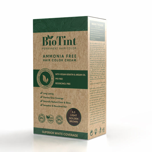 BioTint Permanent Hair Color - 5.3 Light Golden Brown BioTint