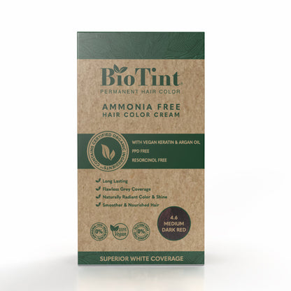 BioTint Permanent Hair Color - 4.6 Medium Dark Red BioTint