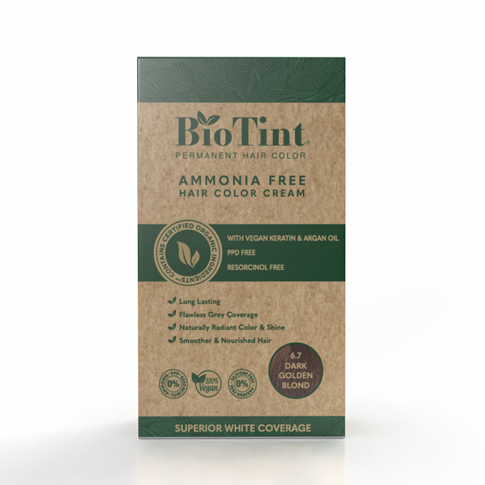 BioTint Permanent Hair Color - 6.7 Dark Golden Blond BioTint