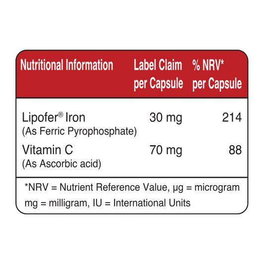 Vital Healthcare Lipoferra C - 30 Capsules Vital Healthcare
