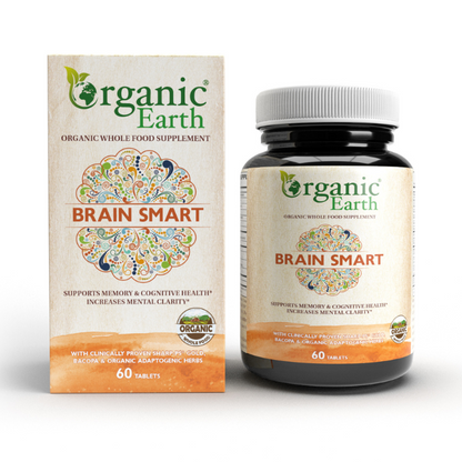 Organic Earth Brain Smart Tablets 60s – Nootropic Focus Formula