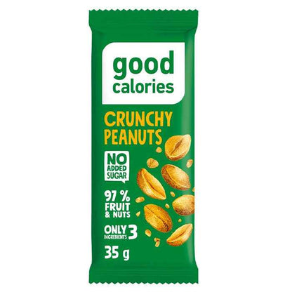 Good Calories Date Bar Crunchy Peanuts 35g With 97% Fruits & Nuts - Pack of 20 pcs