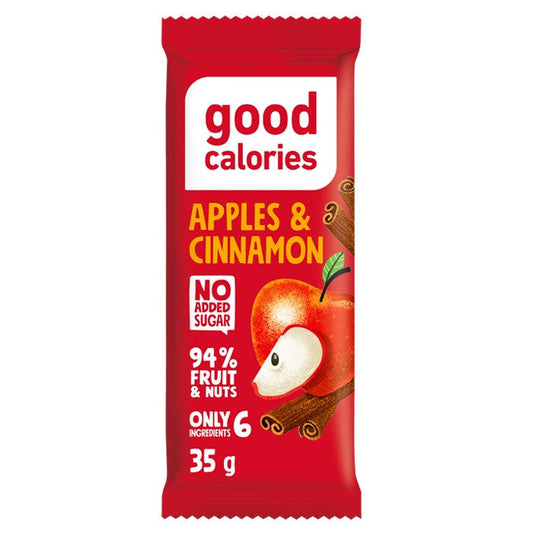 Good Calories Date Bar Apples & Cinnamon 35g,With 94% Fruits & Nuts - Pack of 20 pcs Good Calories
