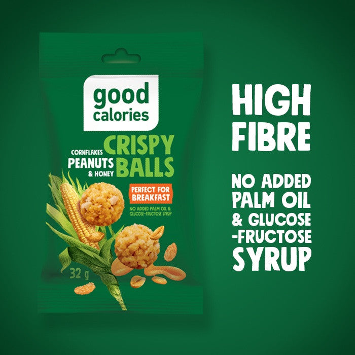 Good Calories Crispy Balls Cornflakes & Peanuts - 32g Good Calories