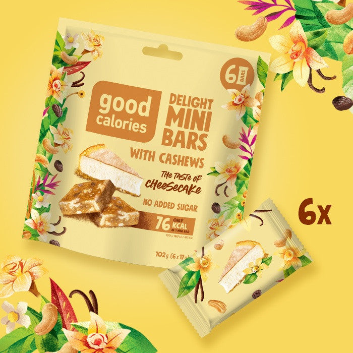 Good Calories Delight Mini Bars Cashew Cheesecake - 102g Good Calories