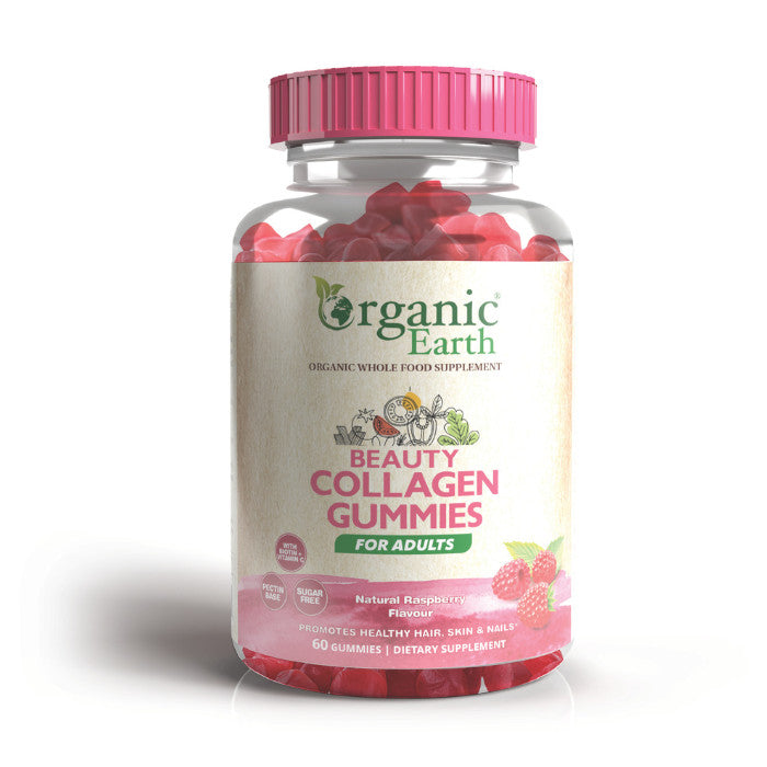 Organic Earth Organic Earth Beauty Collagen Sugar-Free, Hydrolysed with Vitamin C and Biotin - 60 Gummies - Image 3