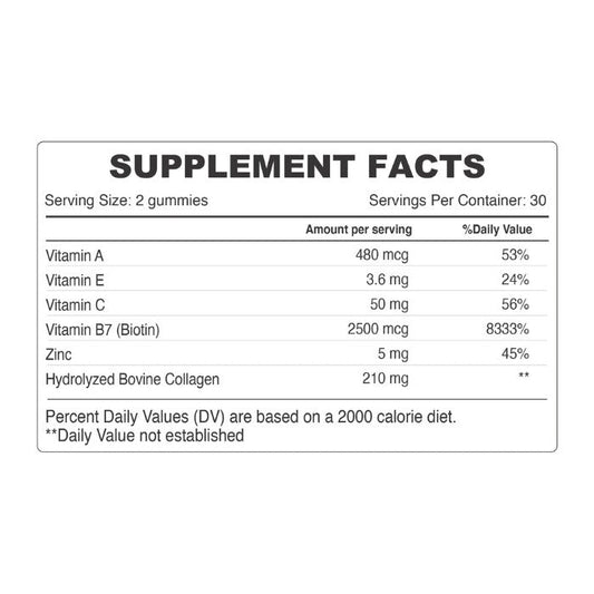 Organic Earth Beauty Collagen Sugar-Free, Hydrolysed with Vitamin C and Biotin - 60 Gummies Organic Earth