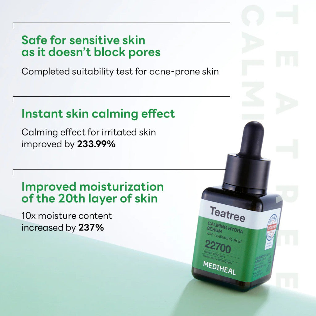 Mediheal Teatree Calming Hydra, Refreshing, Lightweight Hydrating Serum - 40ml Mediheal