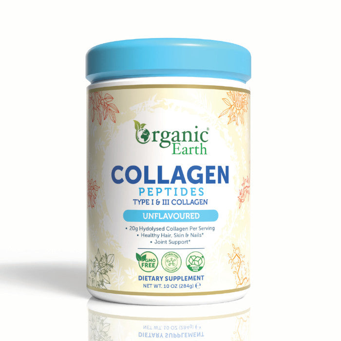 Organic Earth Organic Earth Collagen Peptides Unflavored, Collagen for Skin, Hair, Nails and Joint Health - 284g - Image 3