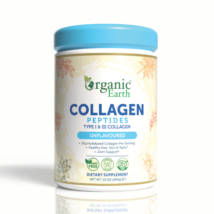 Organic Earth Organic Earth Collagen Peptides Unflavored, Collagen for Skin, Hair, Nails and Joint Health - 284g - Image 1