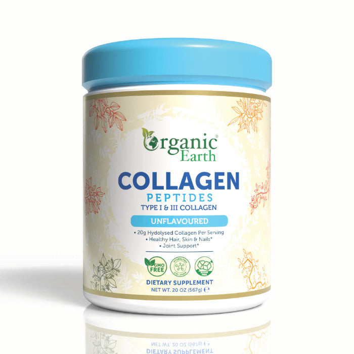 Organic Earth Organic Earth Collagen Peptides Unflavored, Collagen for Skin, Hair, Nails and Joint Health - 567g - Image 3