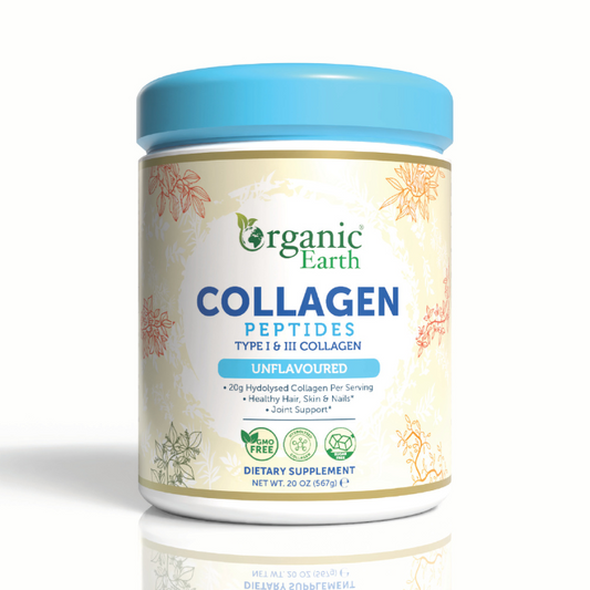Organic Earth Organic Earth Collagen Peptides Unflavored, Collagen for Skin, Hair, Nails and Joint Health - 567g - Image 1