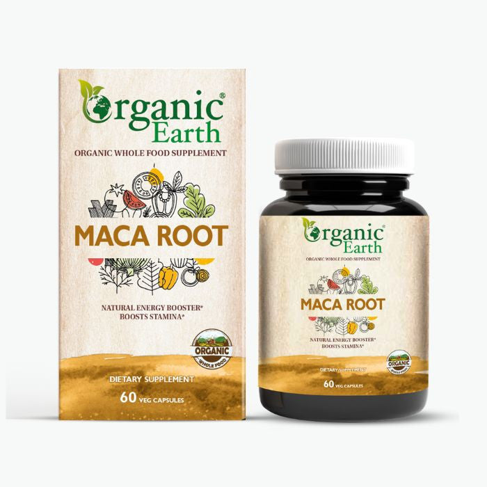 Organic Earth Organic Earth Maca Root, Natural Energy, Hormonal Balance and Vitality Support - 60 Capsules - Image 3