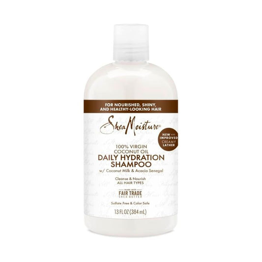 Shea Moisture 100% Virgin Coconut Oil Daily Hydration Shampoo Sulphate-Free Moisturizing Cleanser 384ml Shea Moisture