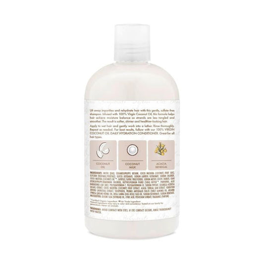 Shea Moisture 100% Virgin Coconut Oil Daily Hydration Shampoo Sulphate-Free Moisturizing Cleanser 384ml Shea Moisture