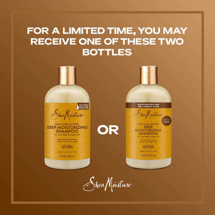 Shea Moisture Raw Shea Butter Deep Moisturizing Shampoo Sulphate-Free Cleanser for Dry and Transitioning Hair - 384ml Shea Moisture