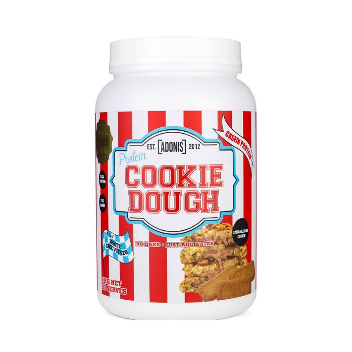 Adonis Gear Protein Cookie Dough Caramelized, High Protein Low Carb Dessert, Muscle Recovery Fuel, 1kg Adonis