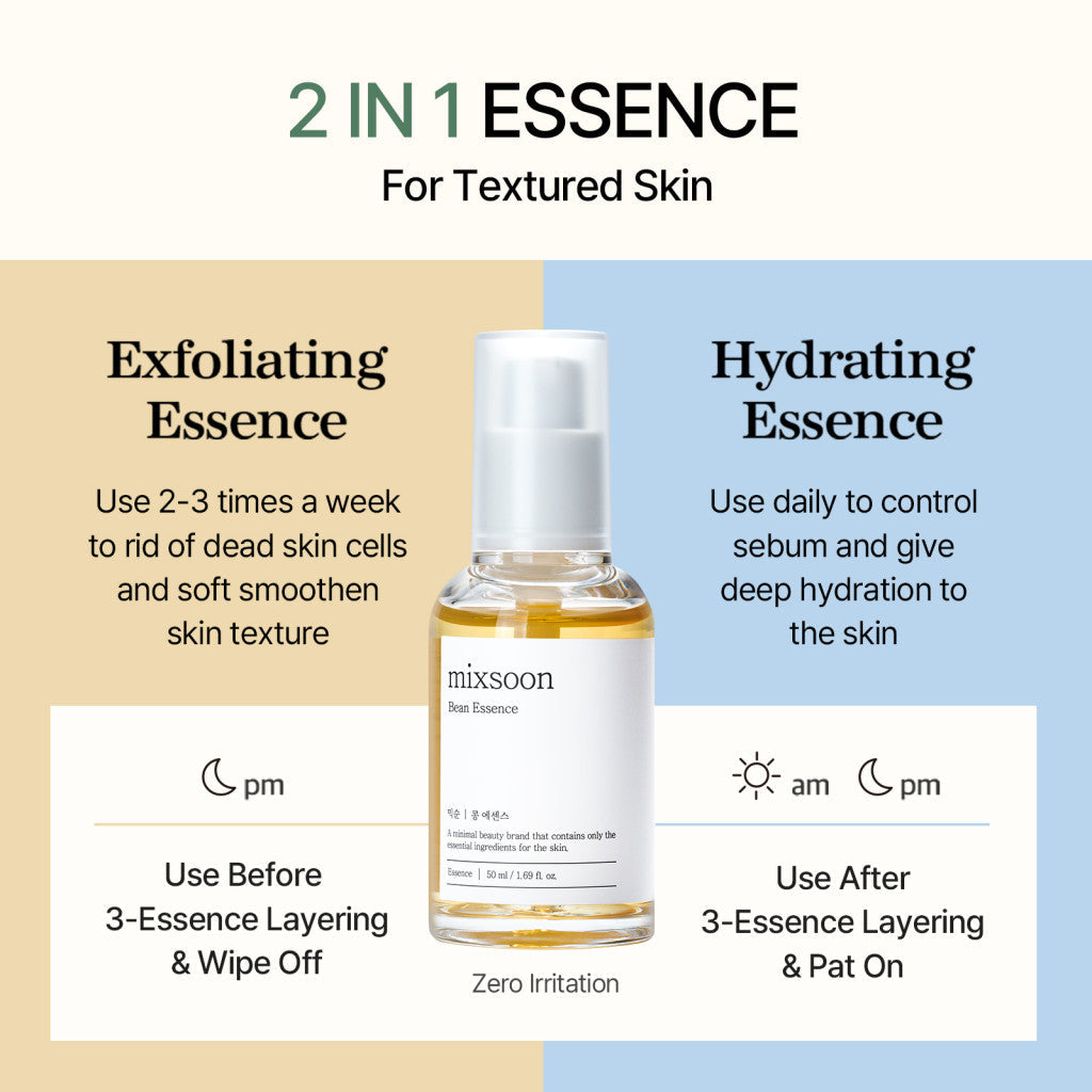 Mixsoon Bean Hydrating and Exfoliating Essence for Smooth - 50ml Mixsoon