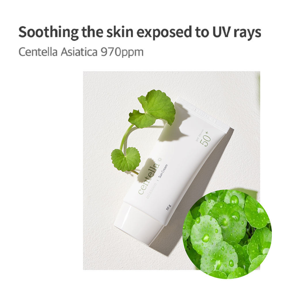 Mixsoon Centella (SPF 50+) Daily Sunscreen with Asiatica for UV Protection and Hydration - 50g Mixsoon